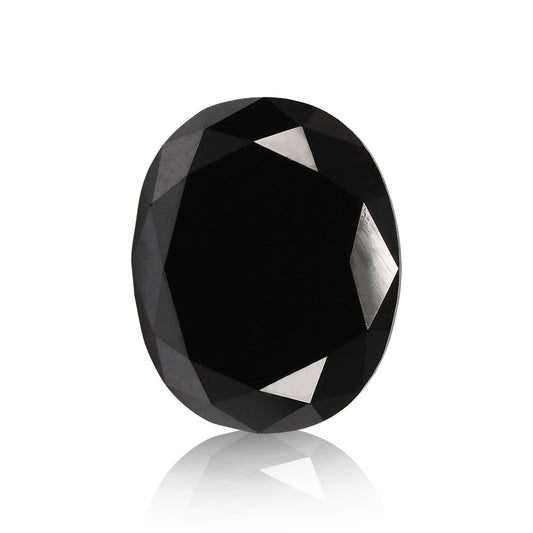 4,50 Karat Fancy Black Oval Diamond GIA