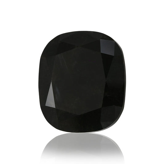 15,21 Karat Fancy Black Cushion Diamond GIA