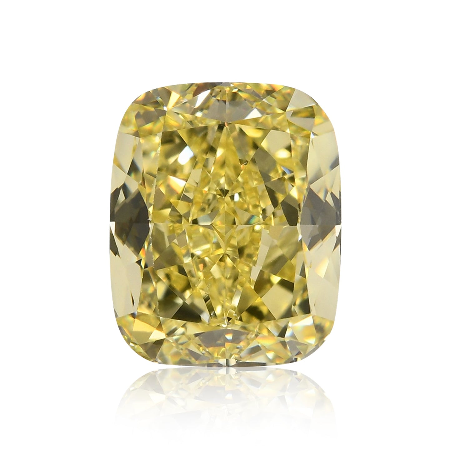 2,00 Karat Fancy Intense Yellow Cushion Diamond VS2 GIA