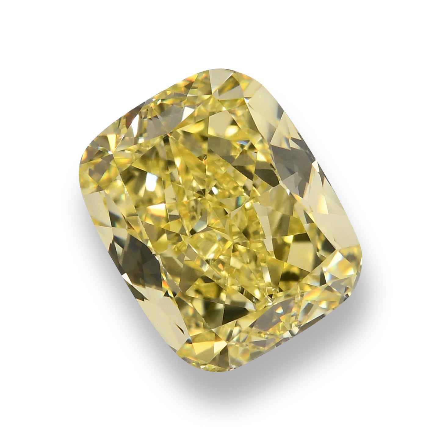 2,00 Karat Fancy Intense Yellow Cushion Diamond VS2 GIA