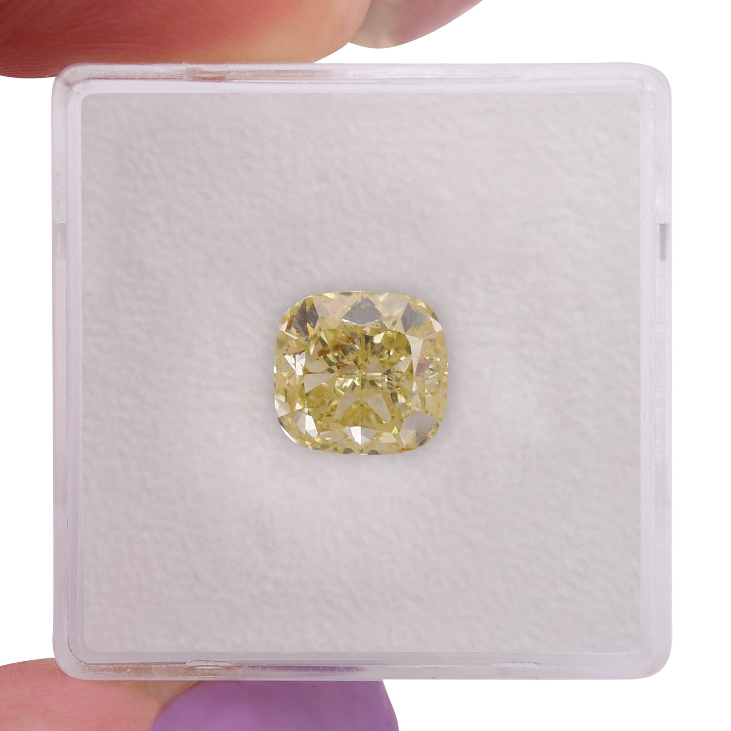 2,51 Karat Fancy Yellow Cushion Diamant SI1 GIA