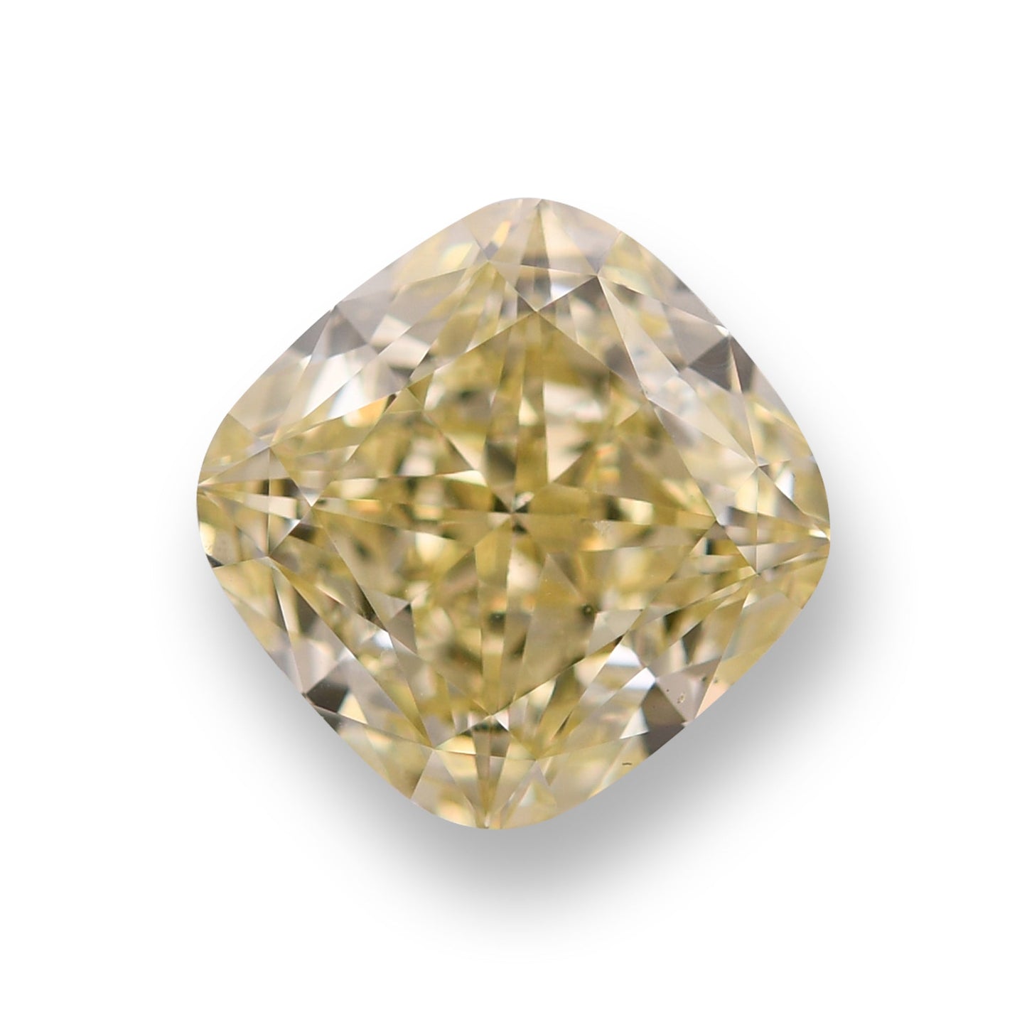3,03 Karat Fancy Yellow Cushion Diamond VS2 GIA