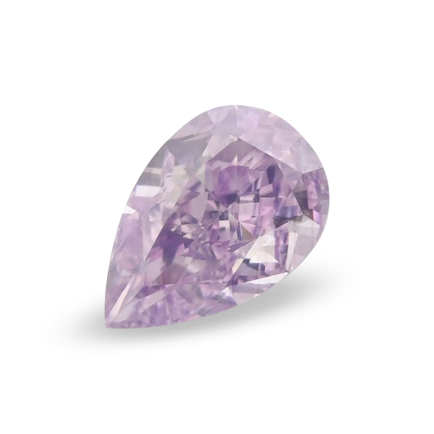 0,25 Karat Fancy Intense Pinkish Purple Birnenförmiger Diamant SI1 GIA