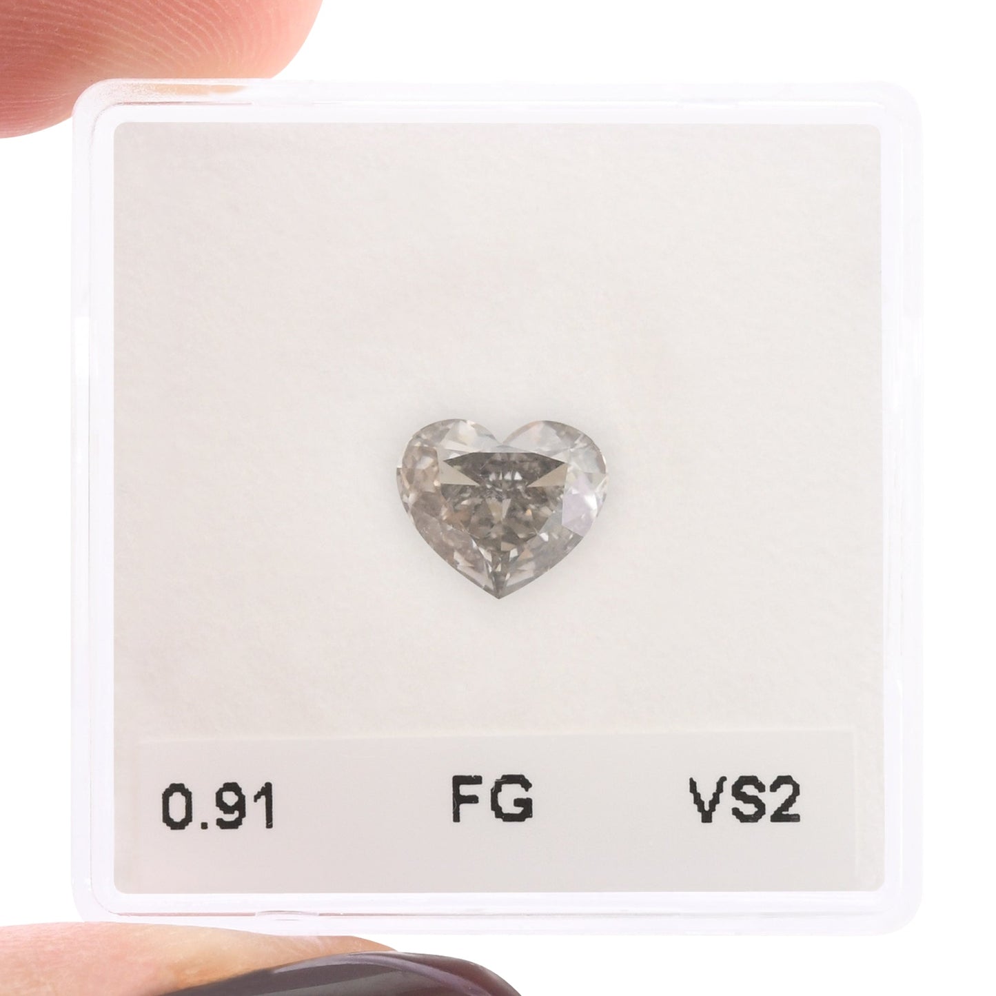0,91 Karat Fancy Gray Heart Diamant VS2 GIA