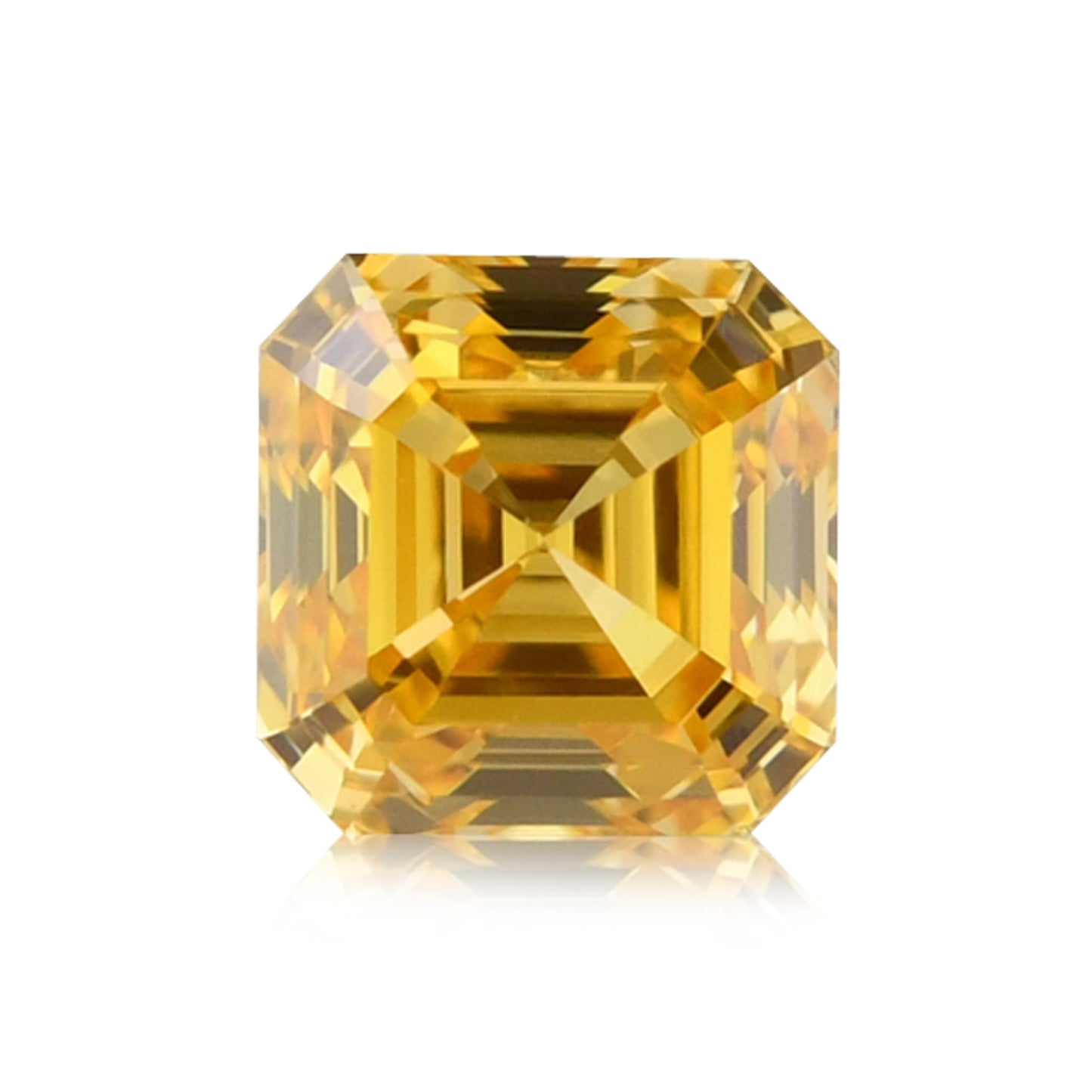 0,40 Karat Fancy Vivid Orange Yellow Asscher Diamant VS1 GIA