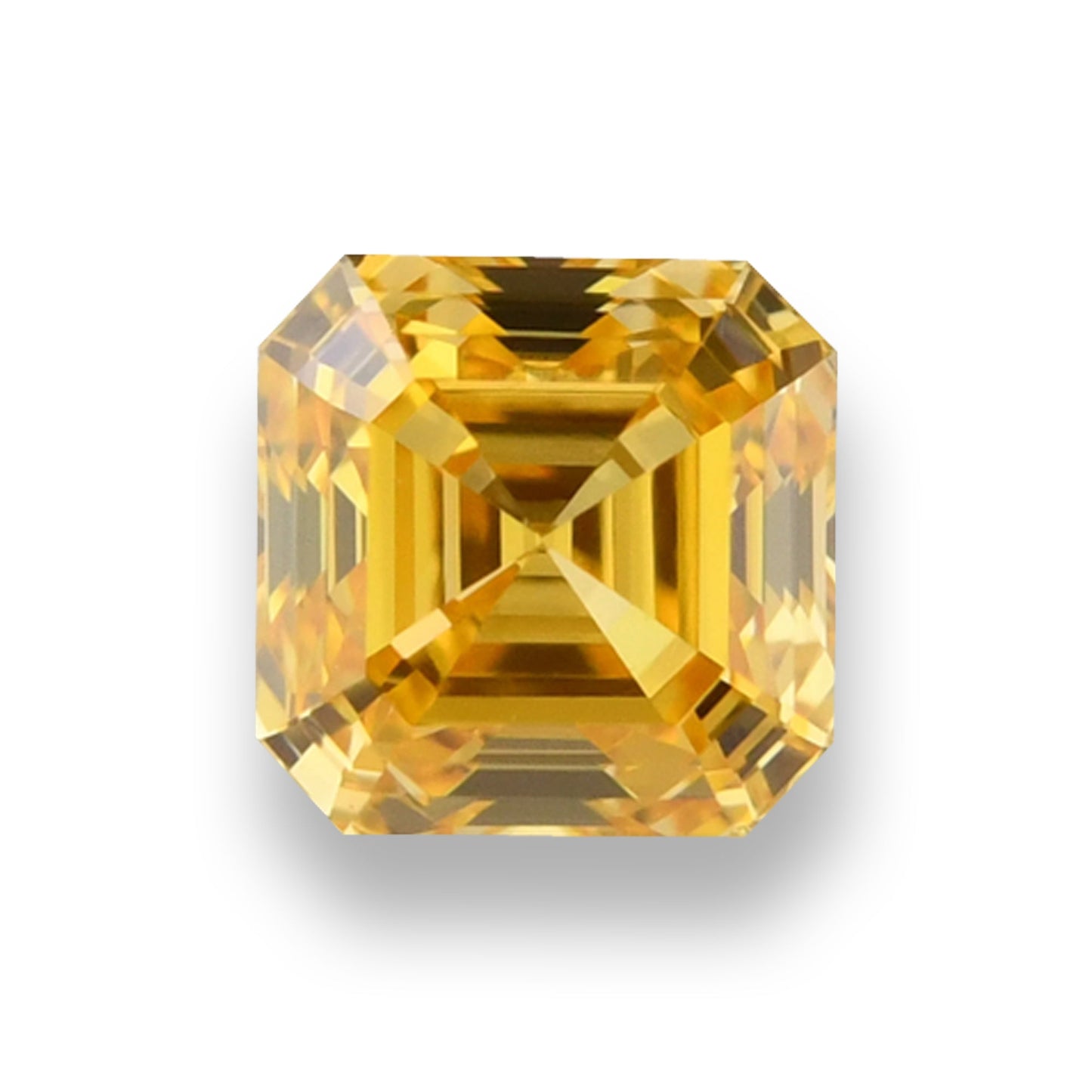0,40 Karat Fancy Vivid Orange Yellow Asscher Diamant VS1 GIA