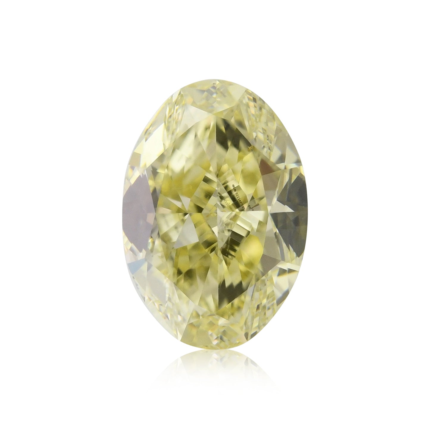 1,46 Karat Fancy Yellow Ovaler Diamant VS2 GIA