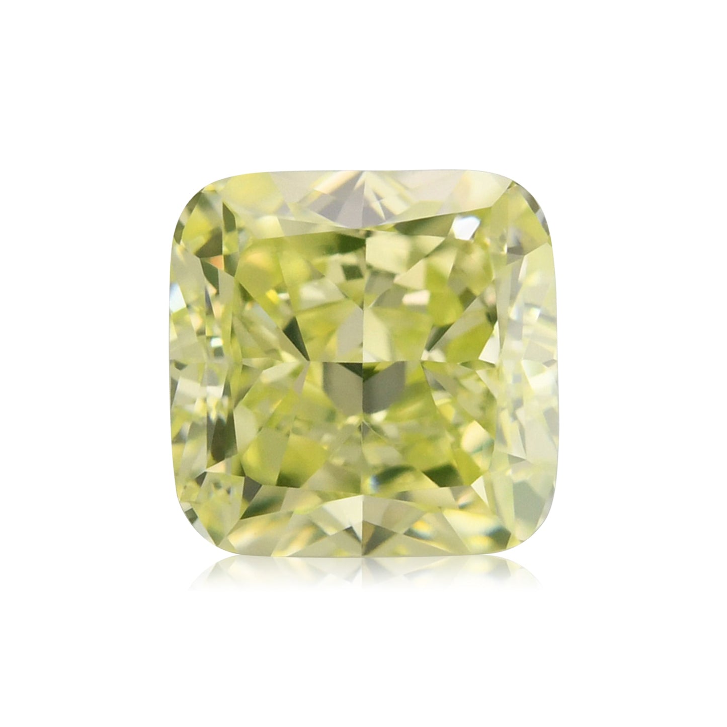 1,02 Karat Fancy Yellow Green Cushion Diamond SI1 GIA