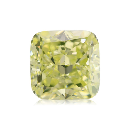 1,02 Karat Fancy Yellow Green Cushion Diamond SI1 GIA