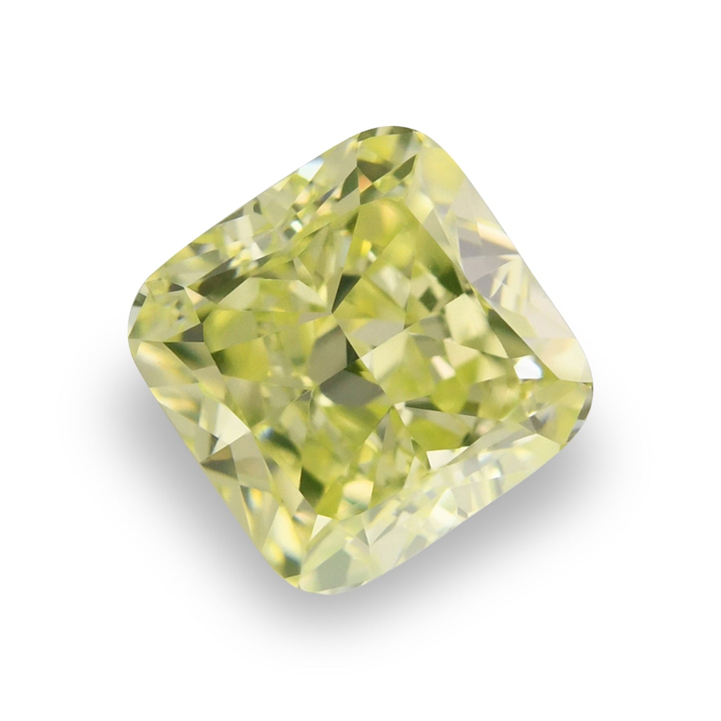 1,02 Karat Fancy Yellow Green Cushion Diamond SI1 GIA