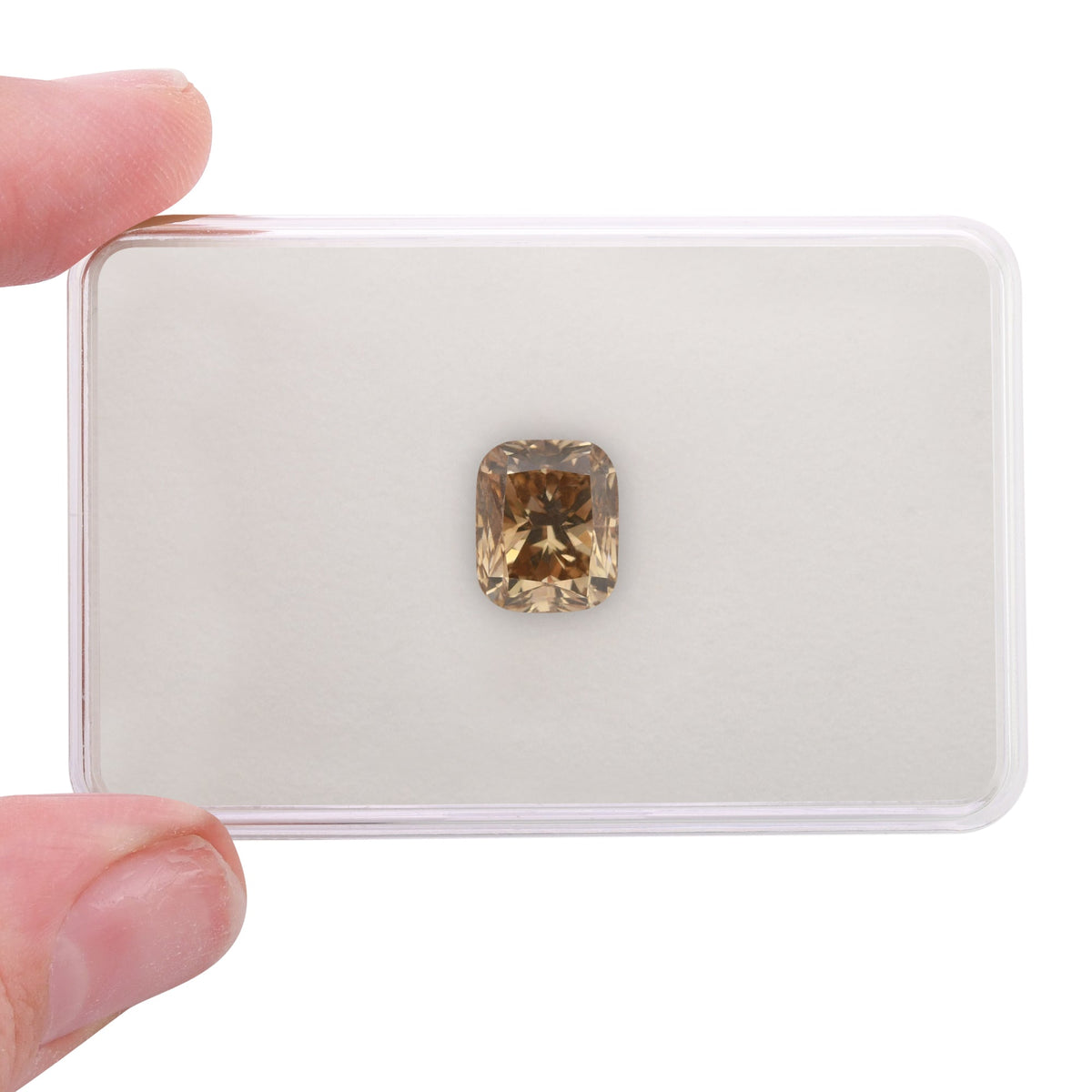 5.49 Carat Fancy Yellow Brown Cushion Diamond (VS1)