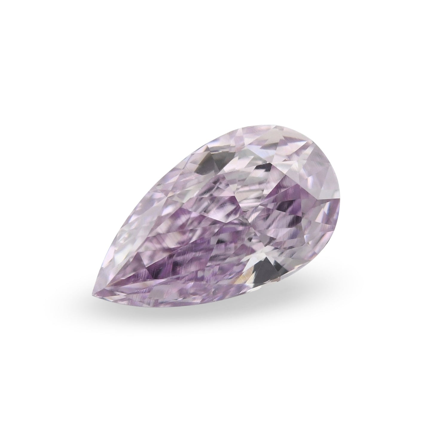 0,66 Karat Fancy Intense Pinkish Purple Birnenförmiger Diamant VS2 GIA
