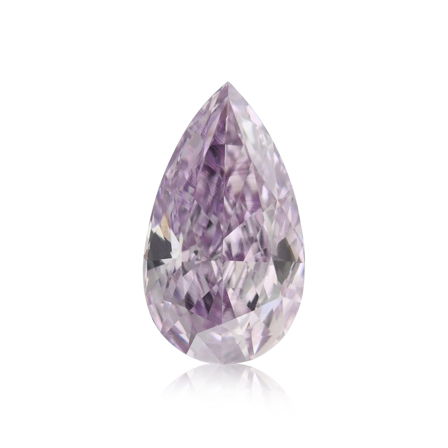 0,66 Karat Fancy Intense Pinkish Purple Birnenförmiger Diamant VS2 GIA