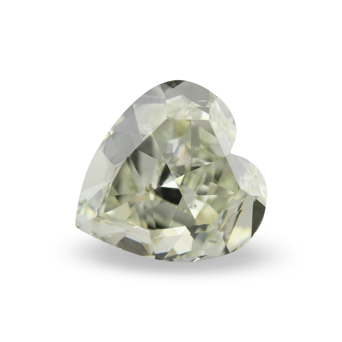 2.39 Carat Fancy Yellowish Green HEART Diamond SI1 GIA