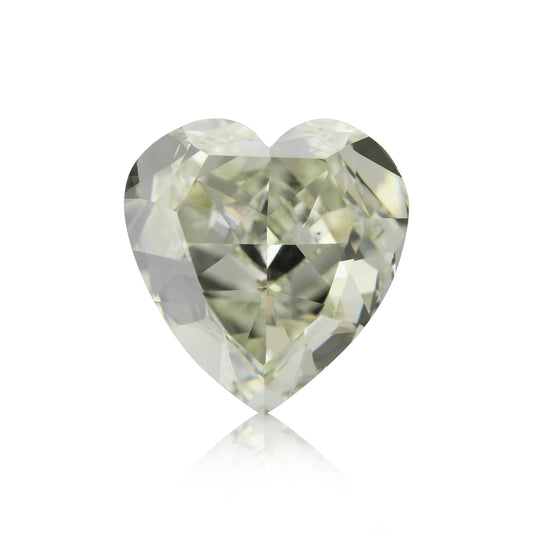 2,39 Karat Fancy Yellowish Green Heart Diamant SI1 GIA