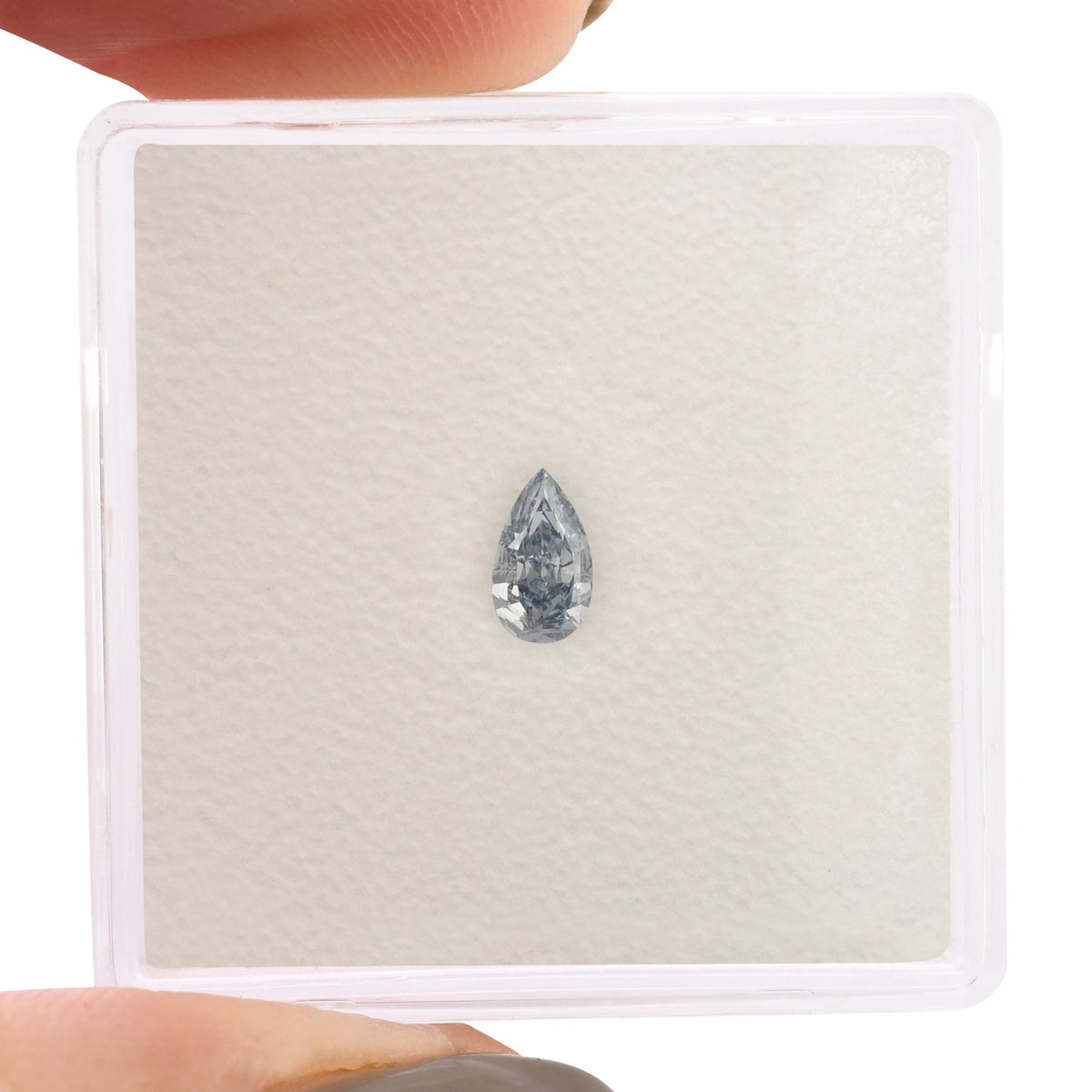 0.25 Carat Fancy Intense Blue Pear Diamond VVS1 GIA