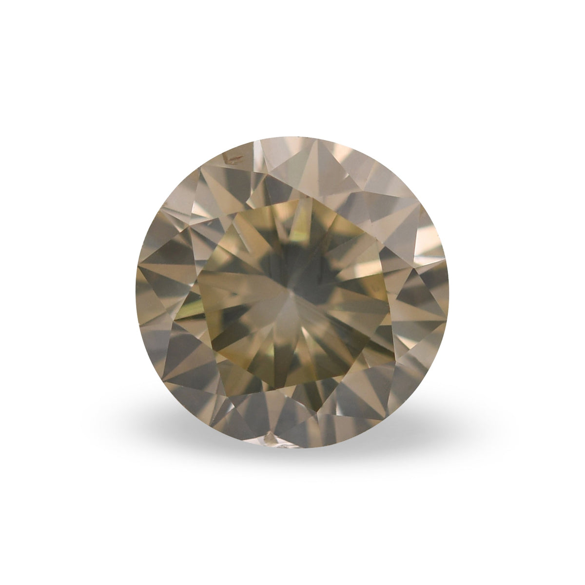 1.19 Carat Fancy Brownish Greenish Yellow Round Brilliant Diamond I1 GIA
