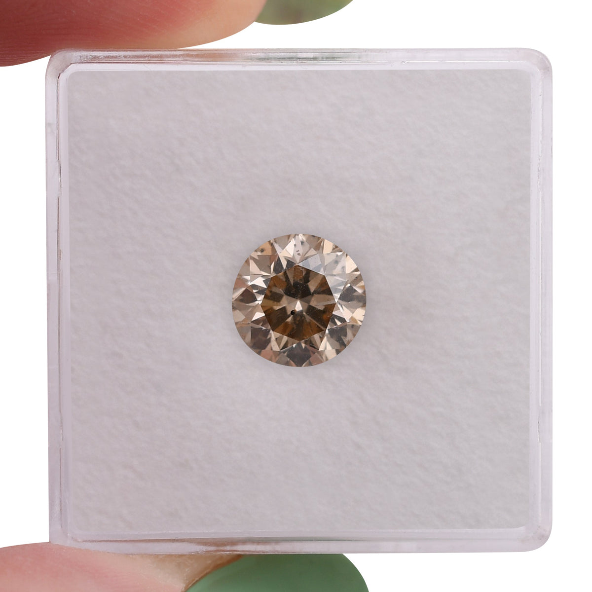 1.70 Carat Light Brown Round Brilliant Diamond SI2 GIA
