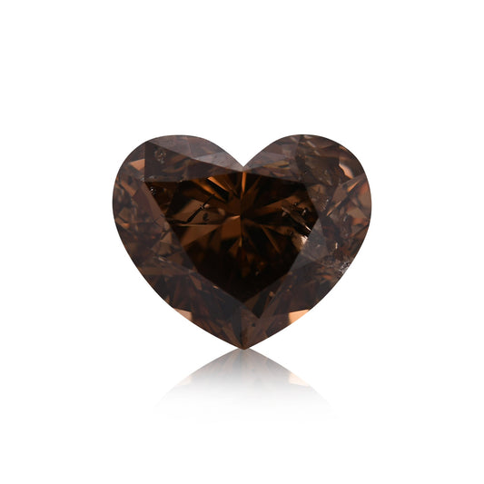 5,01 Karat Fancy Dark Orange Brown Heart Diamant (SI2) GIA