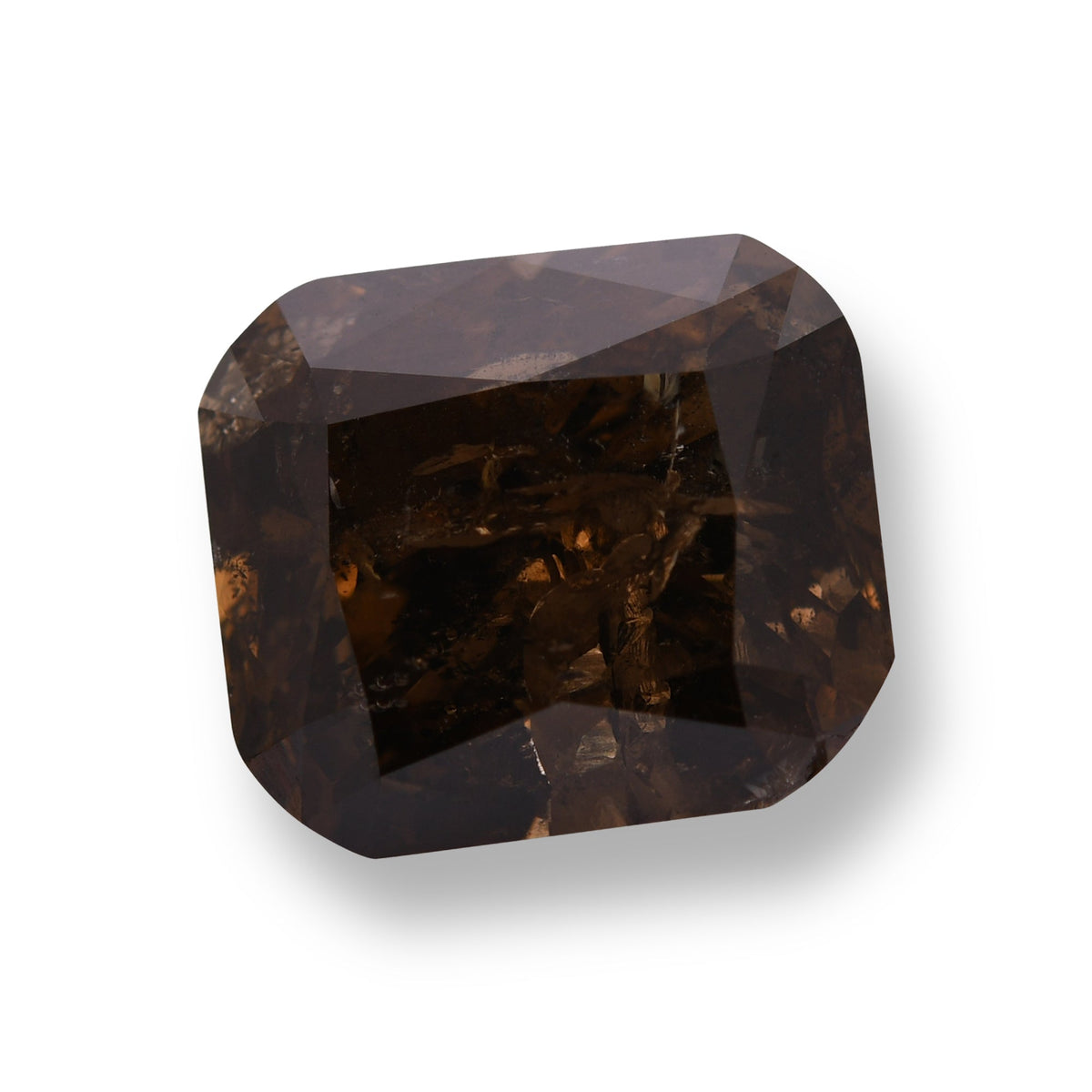 10.36 Carat Fancy Dark Orangy Brown Cushion Diamond (SI2) GIA