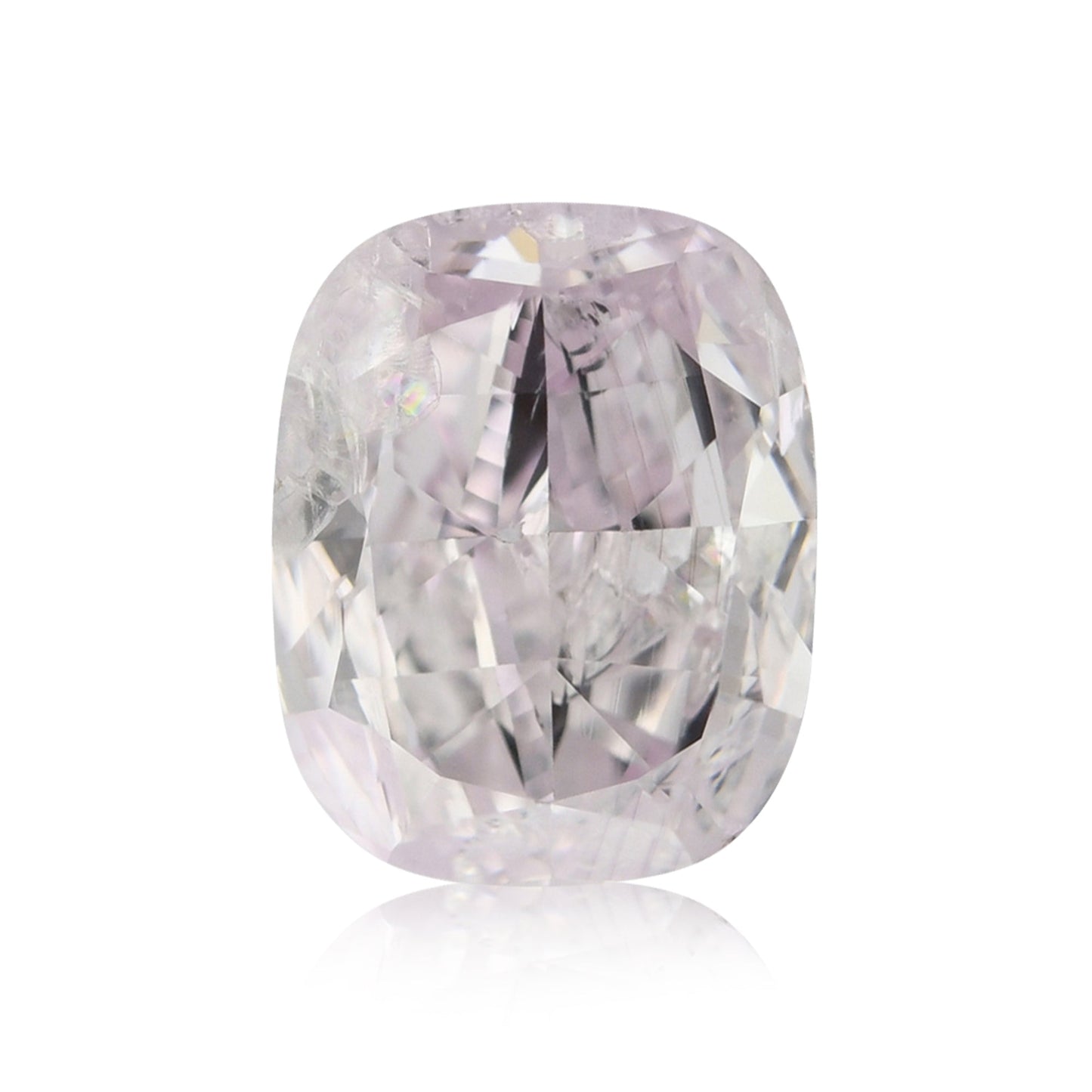 1.01 Carat Fancy Light Purplish Pink Cushion Diamond (I1) GIA