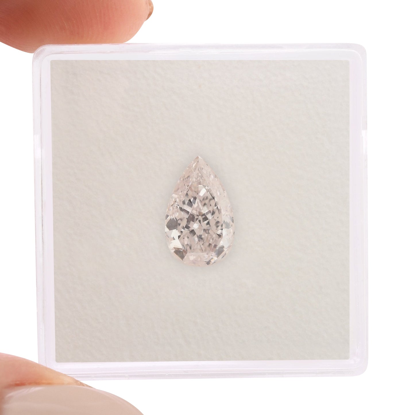 1.22 Carat Very Light Pink Pear Diamond VVS2 GIA