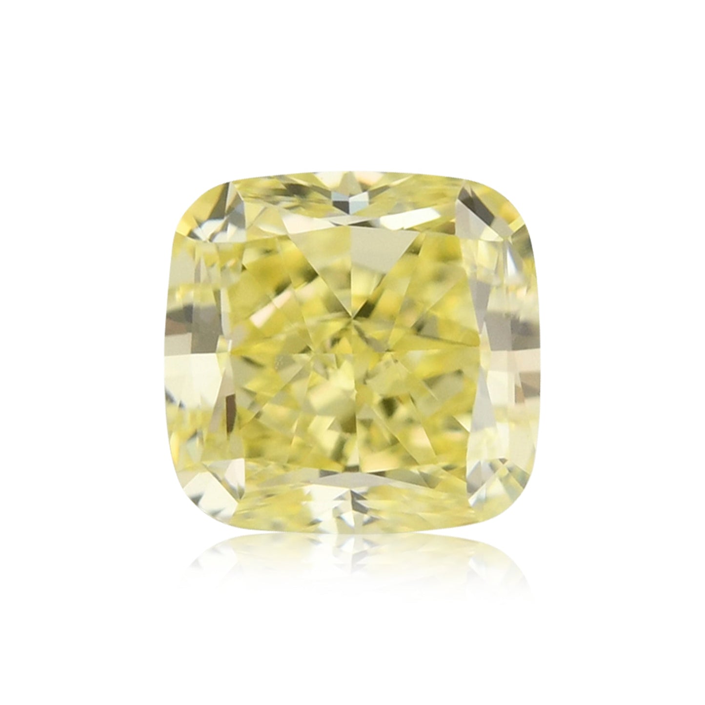 0,67 Karat Fancy Yellow Cushion Diamond IF GIA