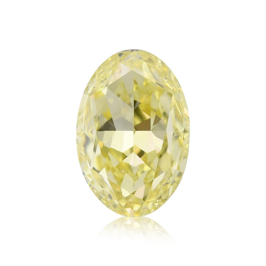 0,65 Karat Fancy Yellow Oval Diamond IF GIA