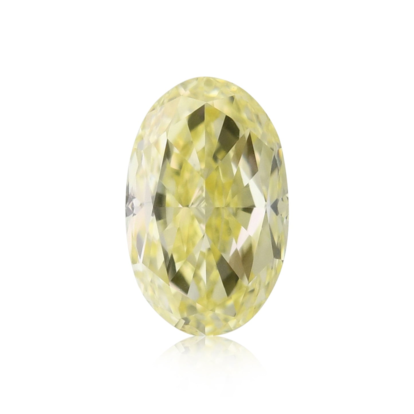0,55 Karat Fancy Yellow Oval Diamond IF GIA