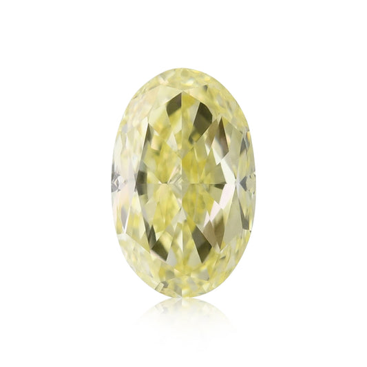 0.55 Carat Fancy Yellow Oval Diamond IF GIA