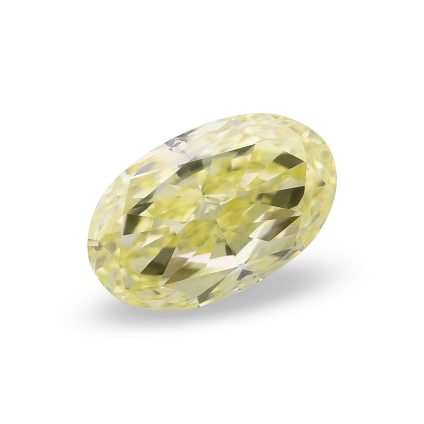 0,55 Karat Fancy Yellow Oval Diamond IF GIA