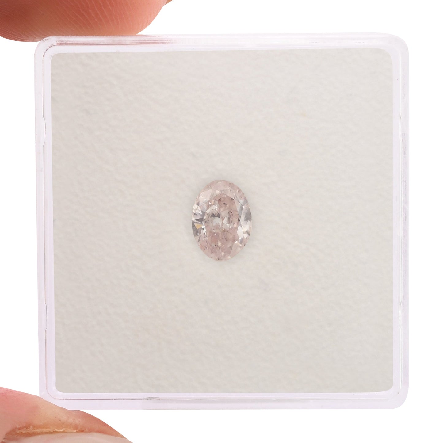 0.43 Carat Light Pink Oval Diamond (I1) GIA