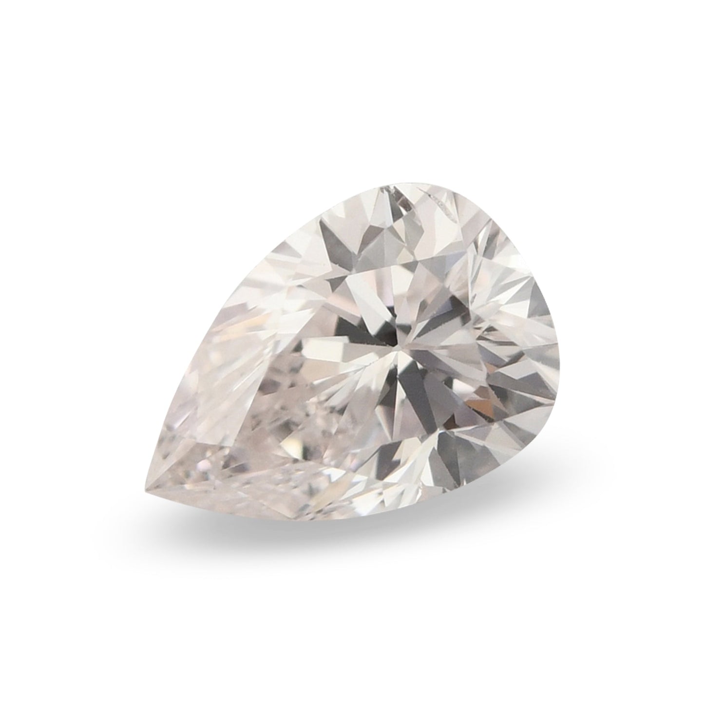 0.61 Carat Very Light Pink Pear Diamond SI2 GIA