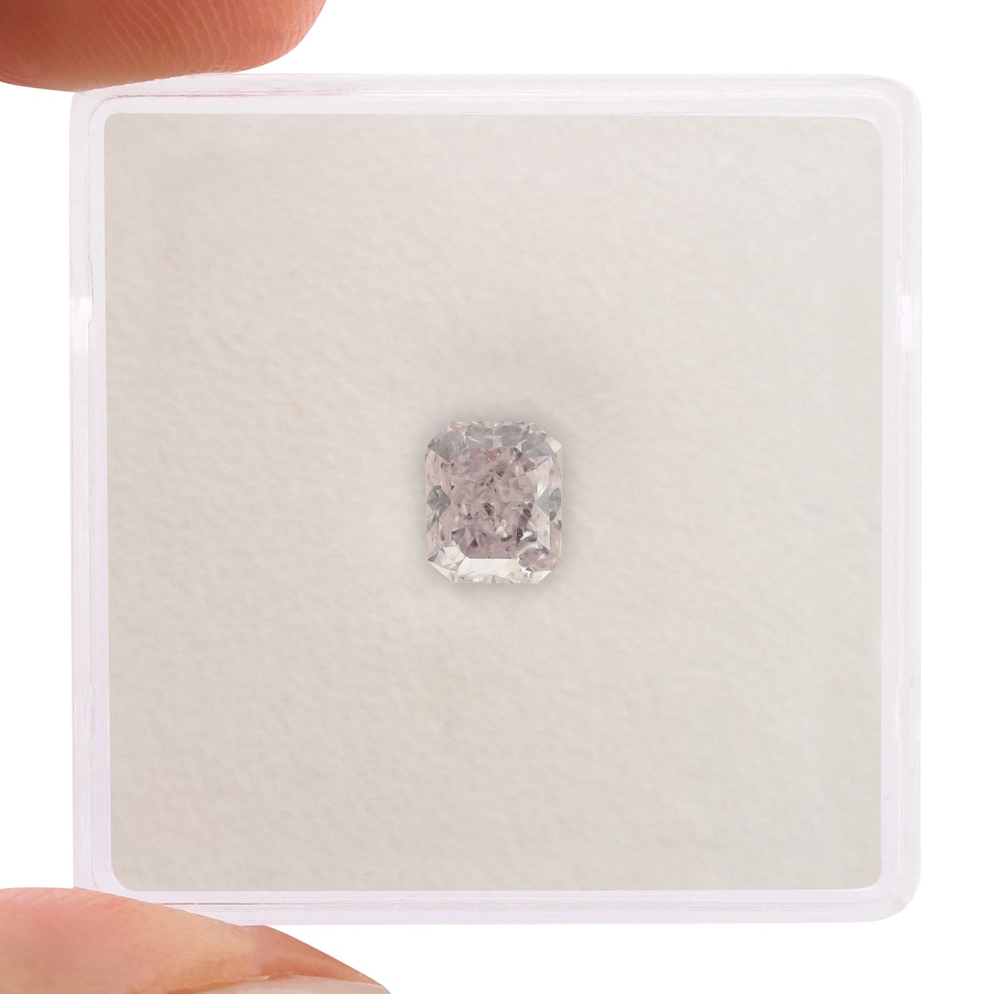 0.67 Carat Very Light Pink Radiant Diamond SI2 GIA