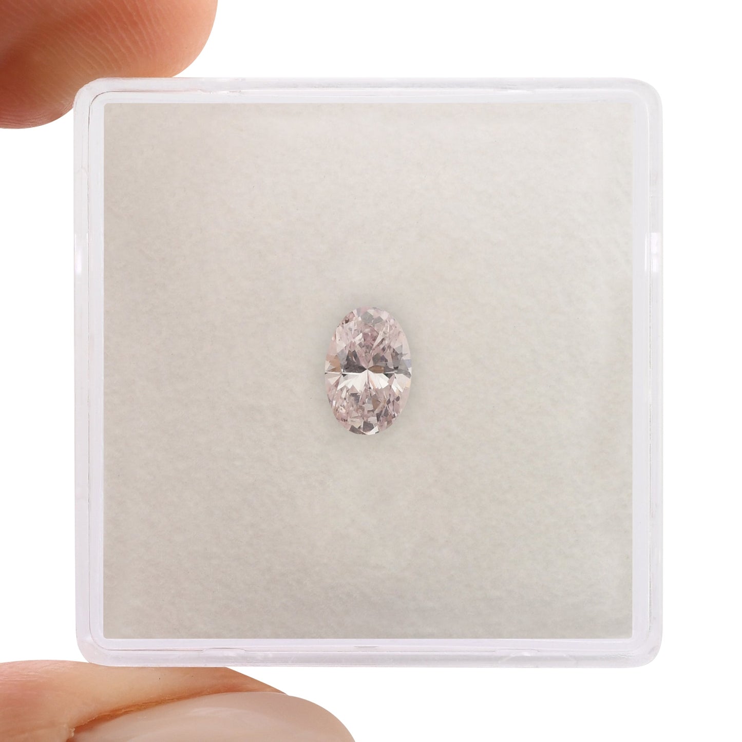 0.42 Carat Light Pink Oval Diamond VS2 GIA