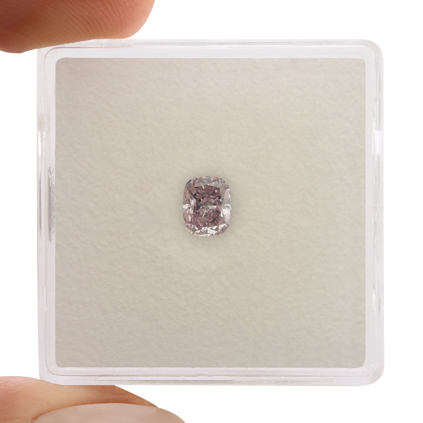0.41 Carat Fancy Purple Pink Cushion Diamond VS2 GIA