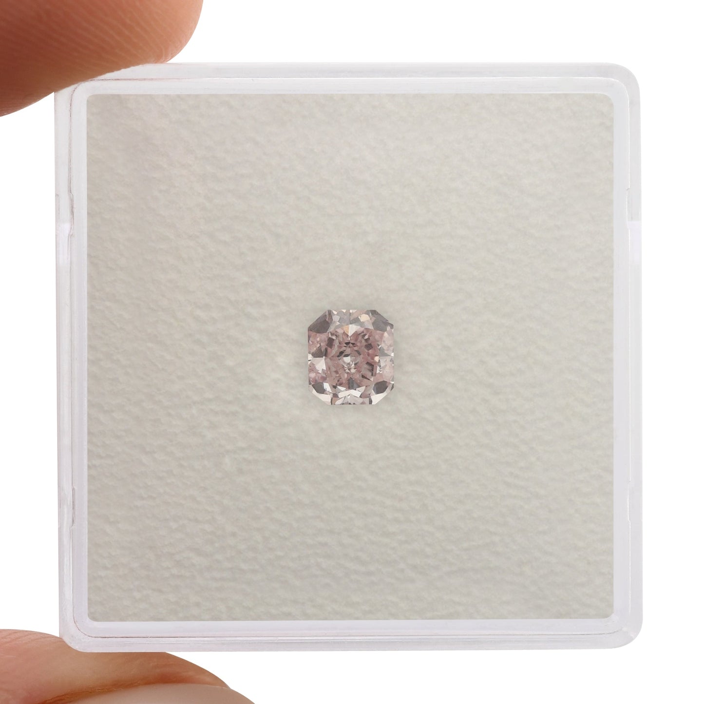 0,41 Karat Fancy Pink Radiant Diamant VS2 GIA