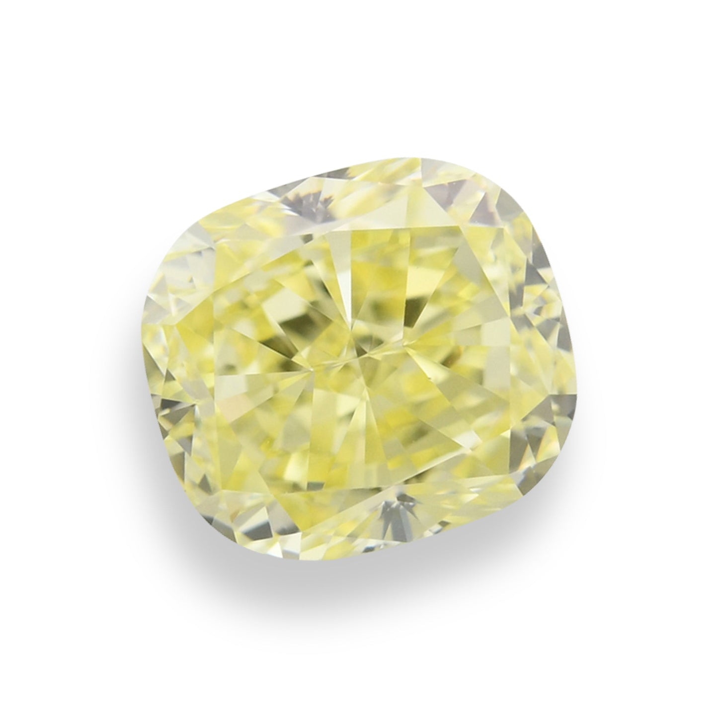 1.87 Carat Fancy Yellow Cushion Diamond IF GIA