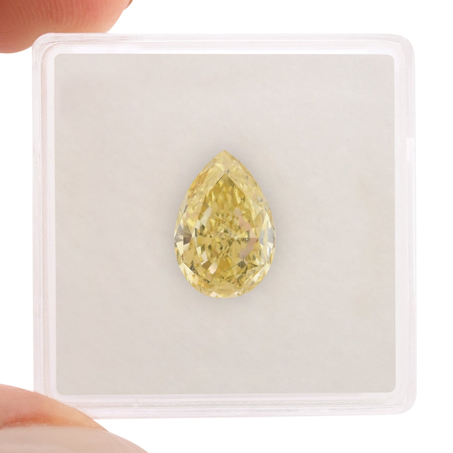 2.61 Carat Fancy Yellow Pear Diamond VVS1 GIA