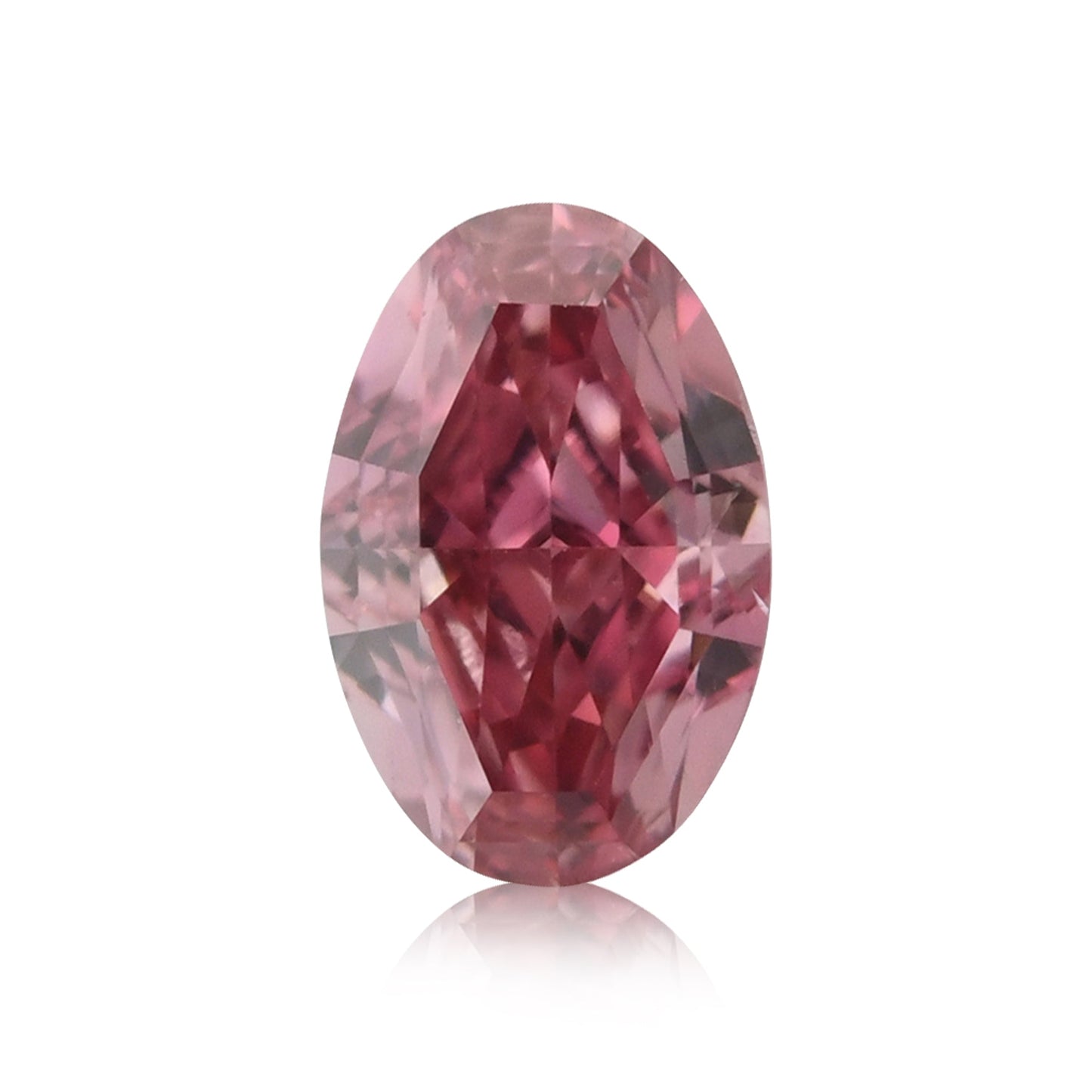 0.20 Carat Fancy Vivid Pink Oval Diamond VS2 GIA