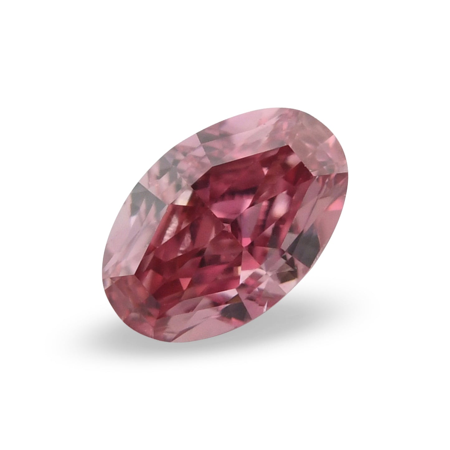 0.20 Carat Fancy Vivid Pink Oval Diamond VS2 GIA