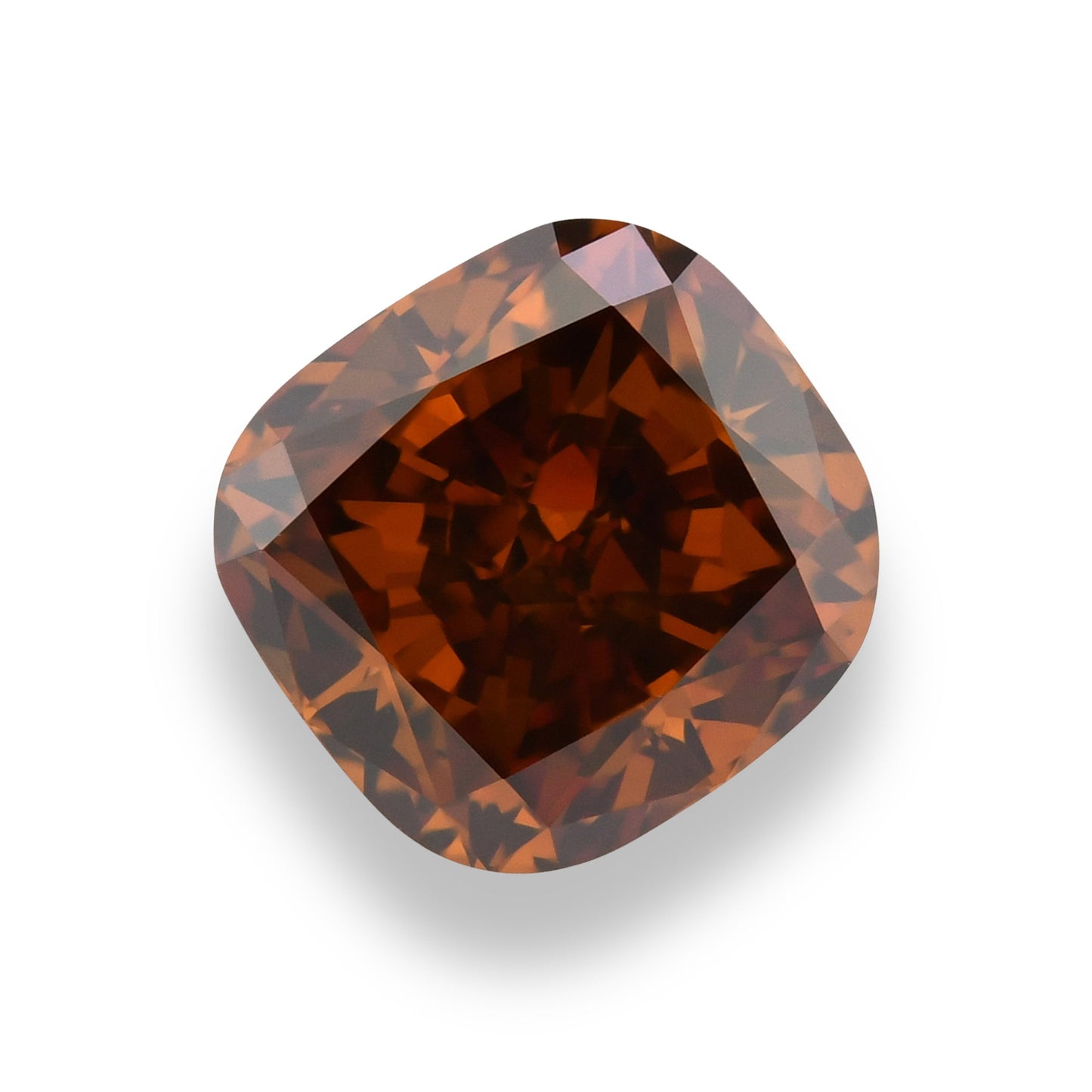 1.05 Carat Fancy Deep Brownish Orange Cushion Diamond SI2 GIA