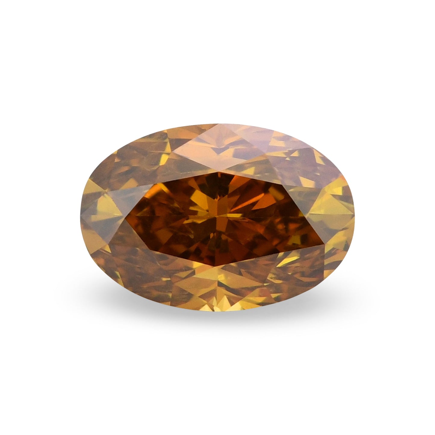 1.62 Carat Fancy Deep Brownish Yellowish Orange Oval Diamond SI2 GIA