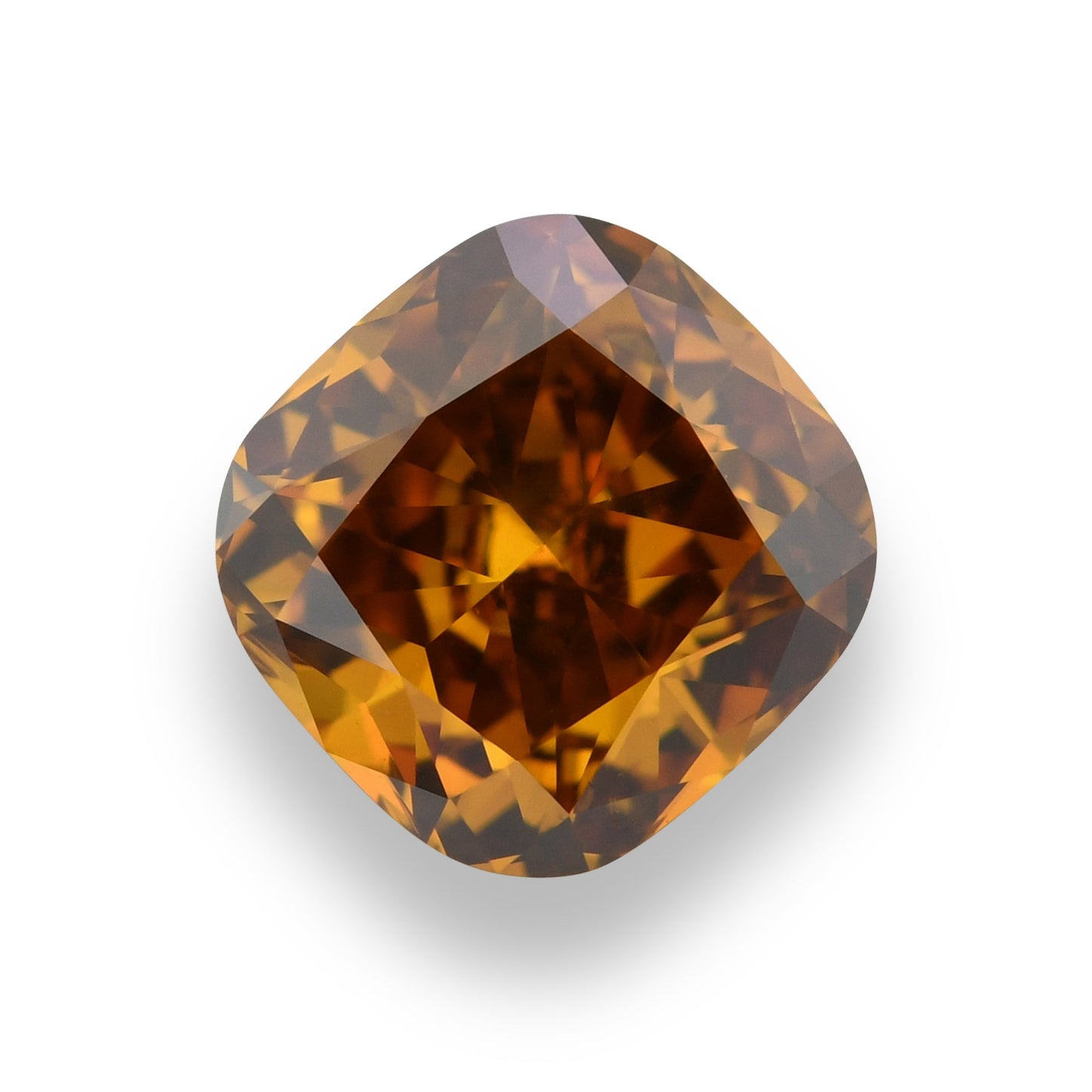 1.02 Carat Fancy Deep Brownish Yellowish Orange Cushion Diamond SI2 GIA