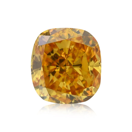 0,50 Karat Fancy Deep Yellow Orange Cushion Diamond SI1 GIA
