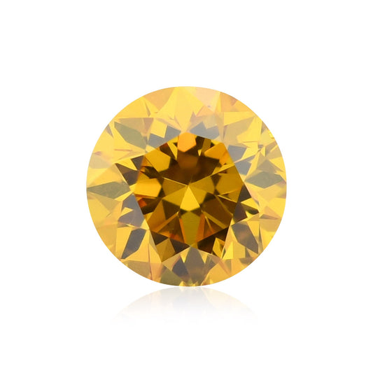 0,27 Karat Fancy Deep Orange Yellow Runder Brillanter Diamant SI1 GIA