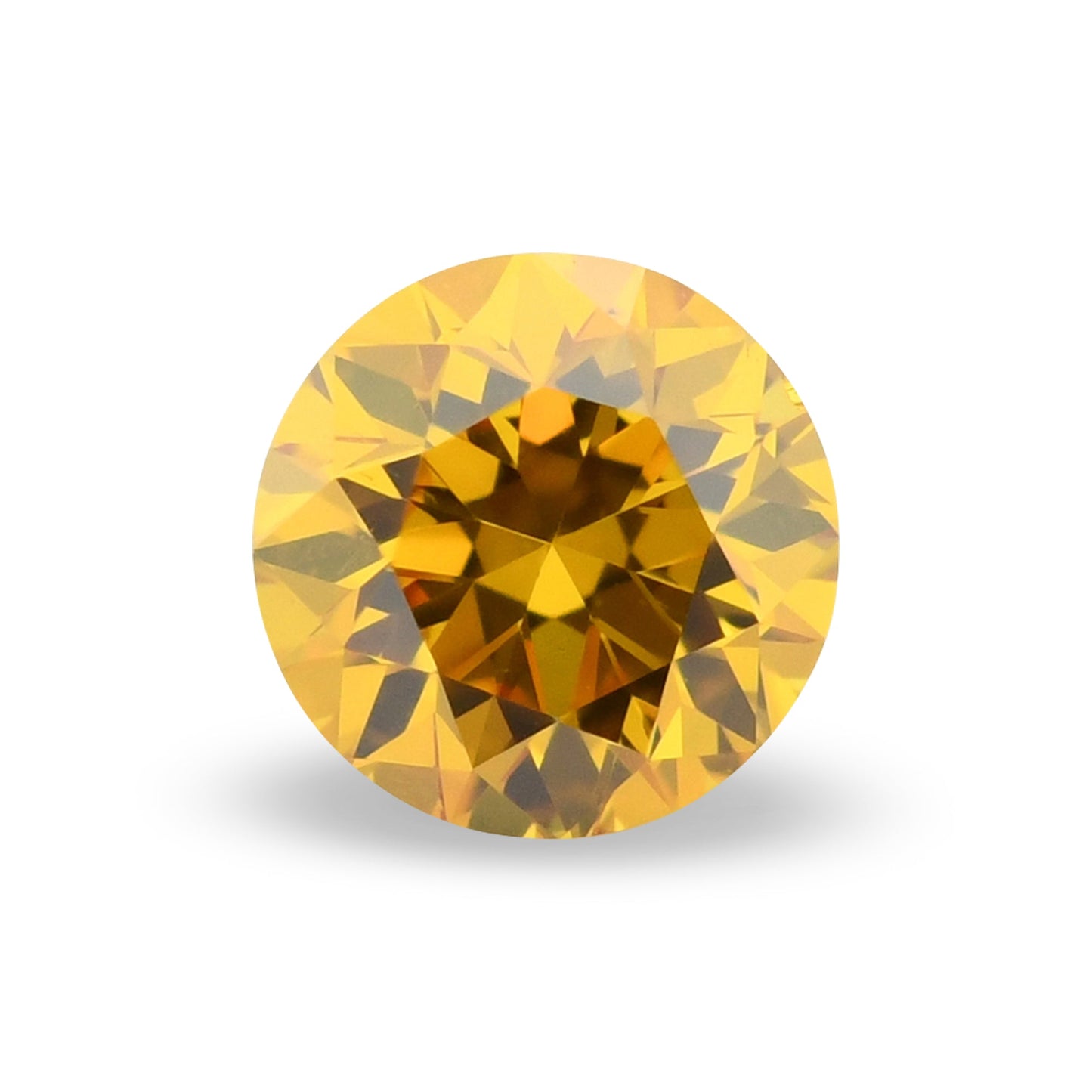 0.27 Carat Fancy Deep Orange Yellow Round Brilliant Diamond SI1 GIA