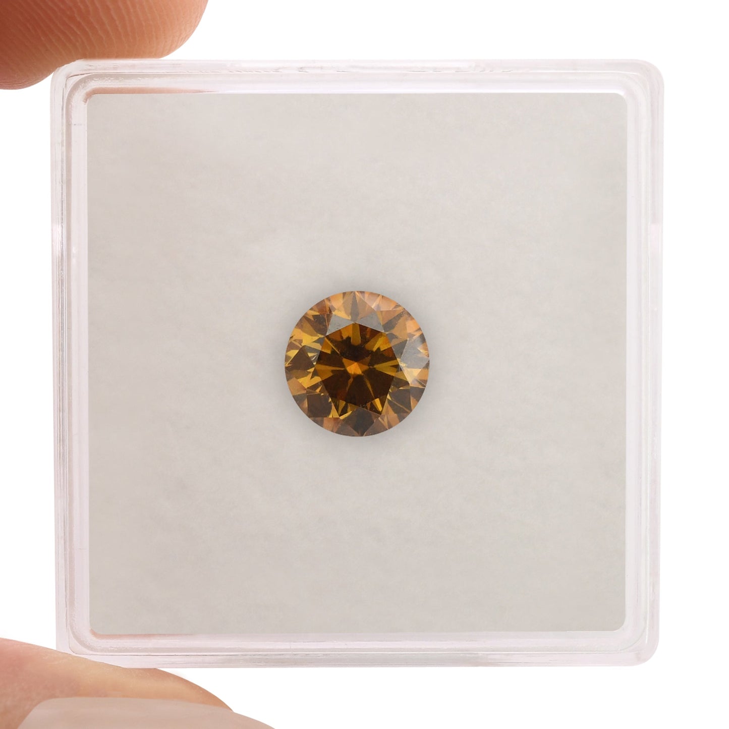 1.14 Carat Fancy Deep Brownish Yellowish Orange Round Brilliant Diamond SI2 GIA