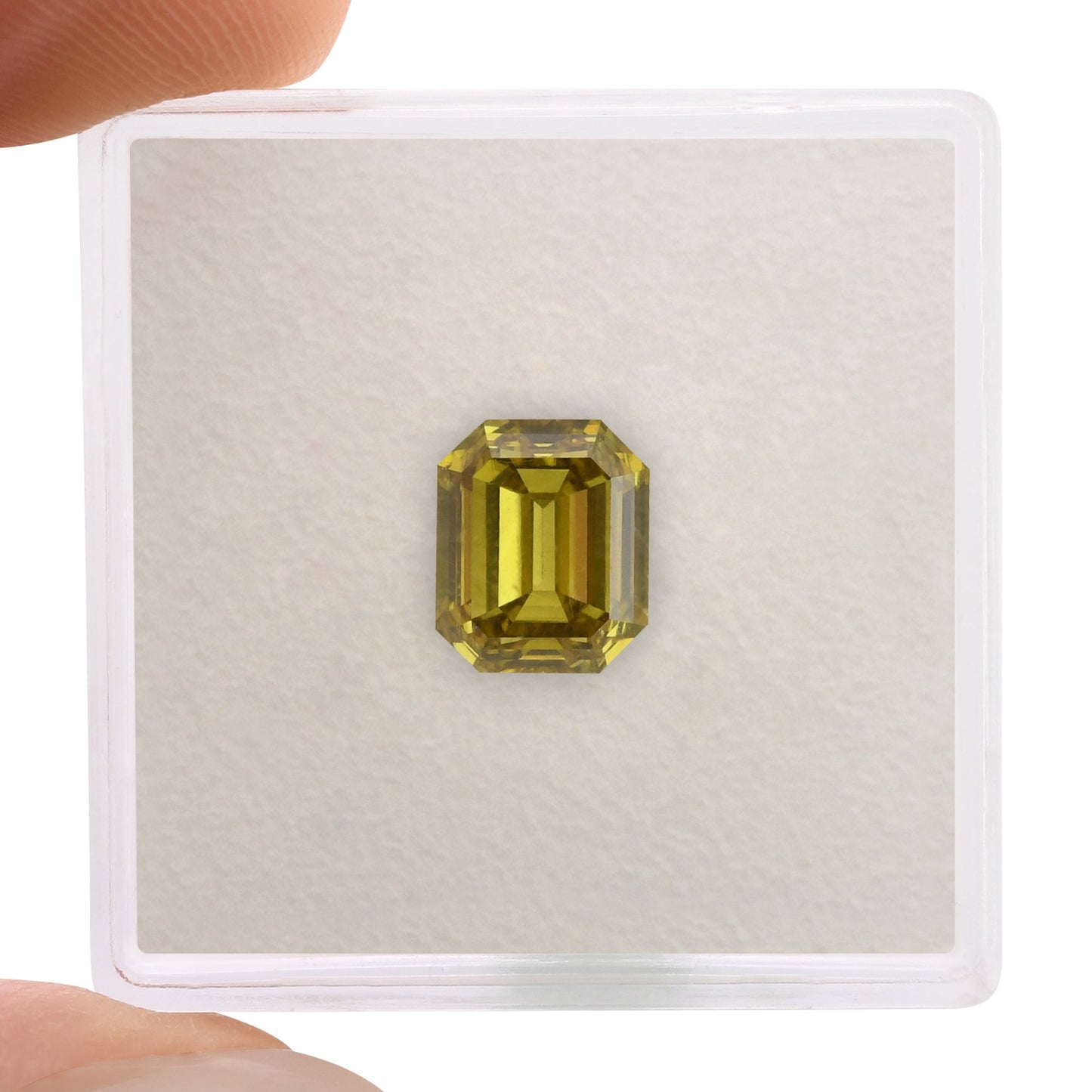 2.02 Carat Fancy Deep Brownish Greenish Yellow Emerald Diamond VS2 GIA