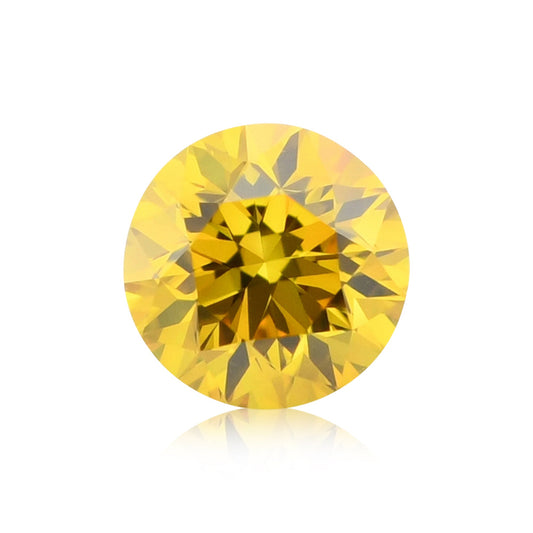 0,20 Karat Fancy Vivid Orange Yellow Brillant, runder Diamant, VVS1, GIA